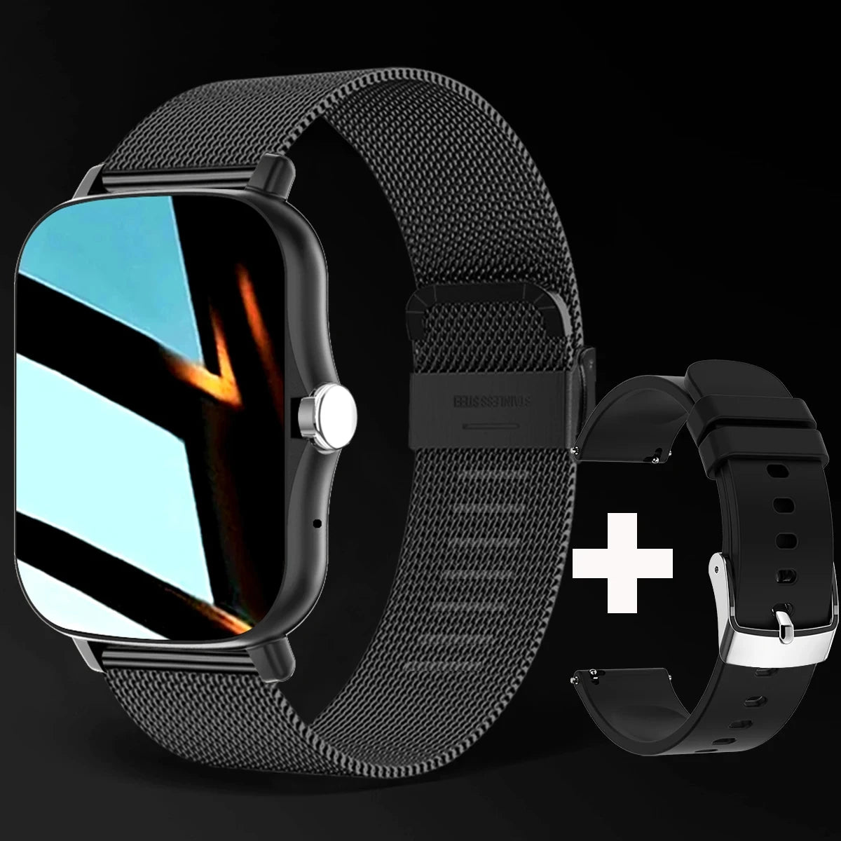 1,83" HD Smartwatch med Bluetooth-opkald og notifikationer – Sportstilstande, musikstyring, til Android og iOS (Unisexgave)