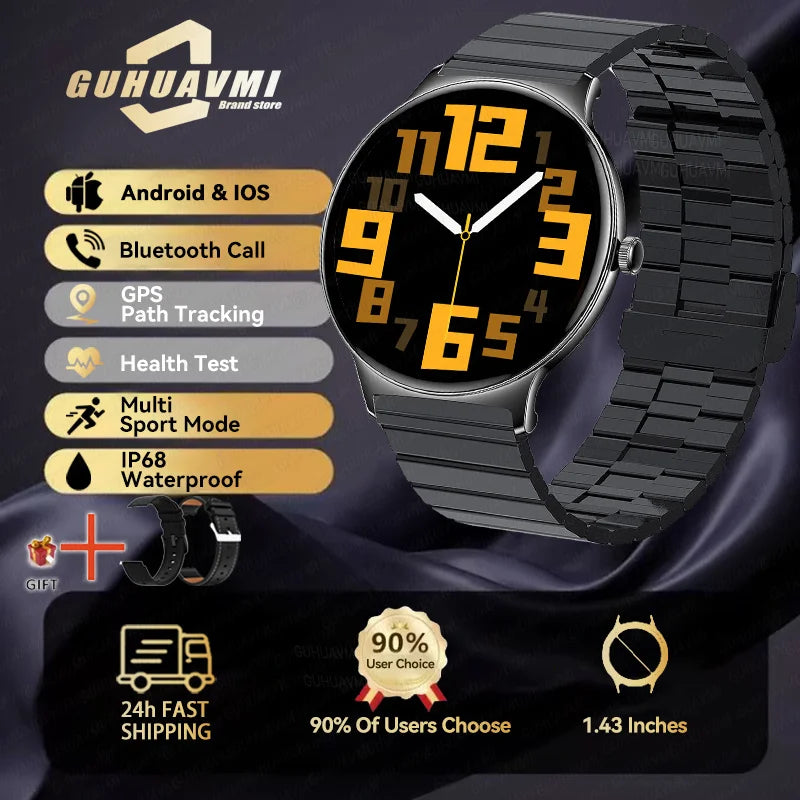 1.43" Full Touch Smartwatch for Women with Bluetooth Calling – Fitness & Sports Watch, Stylish Ladies Gift (2025)