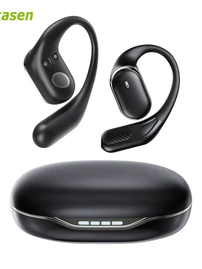 Bluetooth 5.4 Open-Ear-Kopfhörer – 60 Std. Spielzeit, Dual-Mikrofon, klare Anrufe, Sport-Luftleitung-Ohrhörer