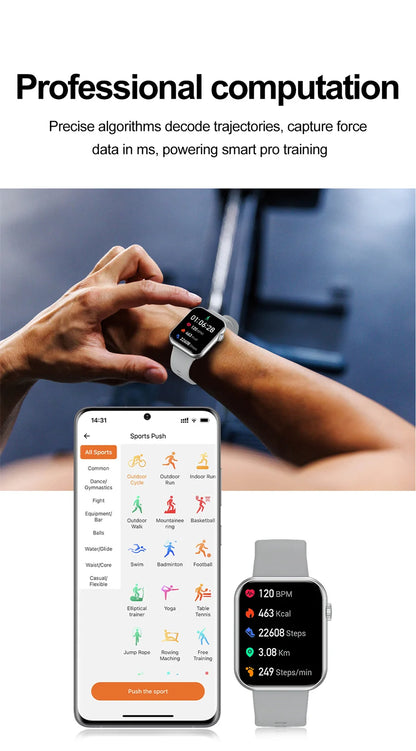 Damen-Smartwatch mit vollständiger Touch-Funktion und Bluetooth-Anruffunktion – Wasserdichter Fitness-Tracker und Sportuhr für Damen