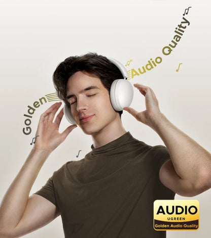 Trådløse Over-Ear Bluetooth-hovedtelefoner – 80 timers spilletid, Hi-Fi stereolyd med mikrofon, Bluetooth 5.4