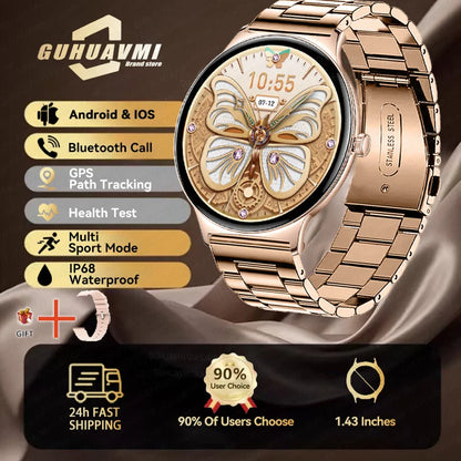 1.43" Full Touch Smartwatch for Women with Bluetooth Calling – Fitness & Sports Watch, Stylish Ladies Gift (2025)
