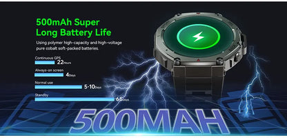 Outdoor-Smartwatch – GPS, AMOLED-Display, Kompass & 5ATM Wasserdicht