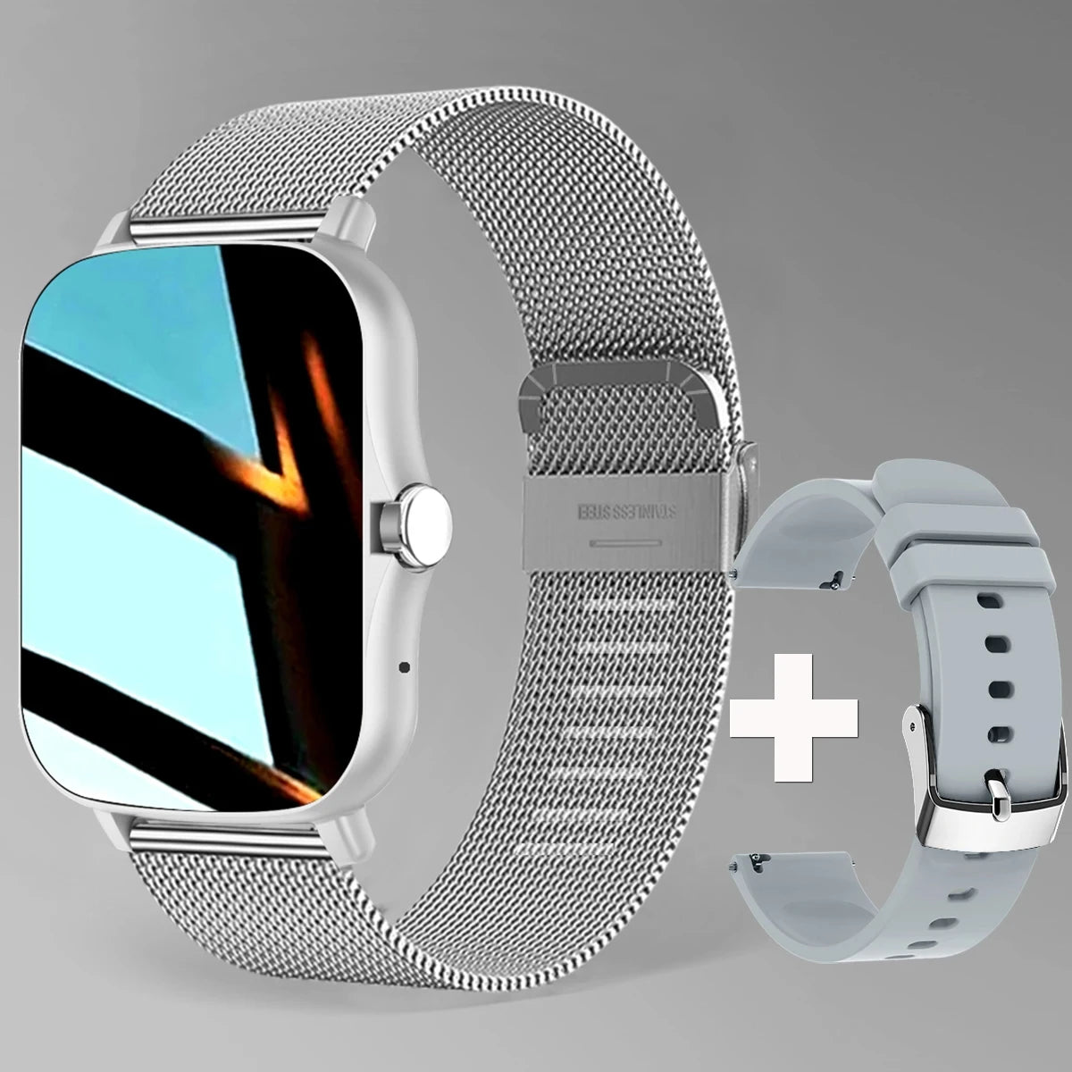 1,83" HD Smartwatch med Bluetooth-opkald og notifikationer – Sportstilstande, musikstyring, til Android og iOS (Unisexgave)