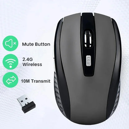 Kabellose 2,4G ergonomische Maus – wiederaufladbar, einstellbare DPI bis zu 1600, tragbar für Laptop & MacBook