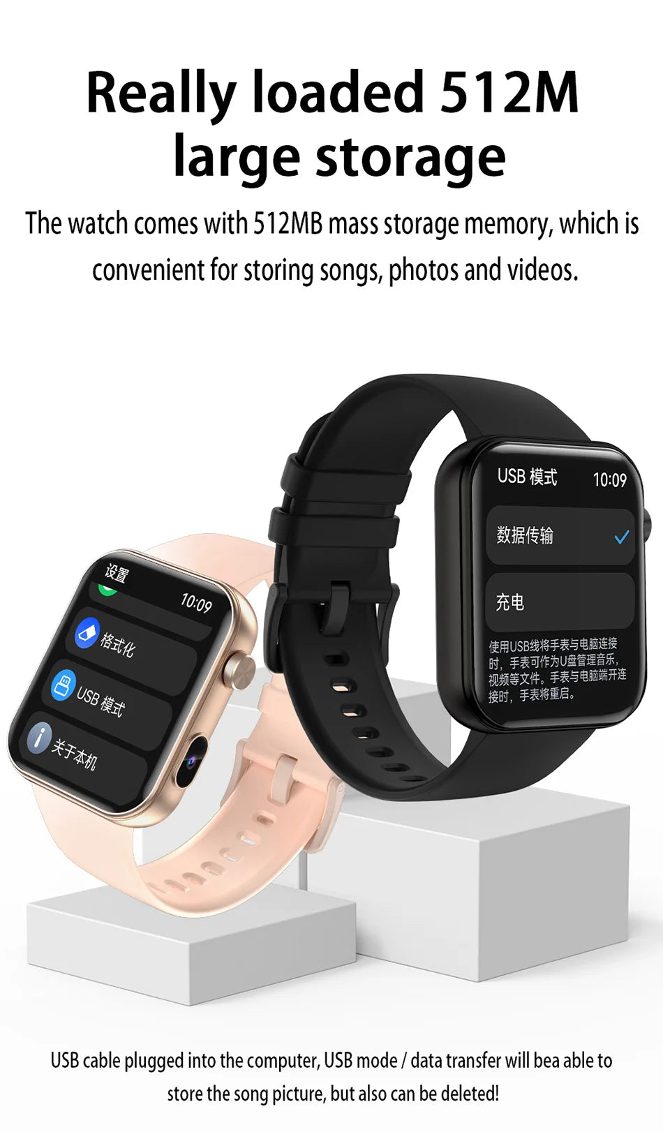 Smartwatch 2025 für Damen und Herren – Kamera, Videoaufzeichnung, Gesundheits- und Fitness-Tracker, wasserdicht, Bluetooth-Anruf