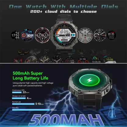 Outdoor-Smartwatch – GPS, AMOLED-Display, Kompass & 5ATM Wasserdicht