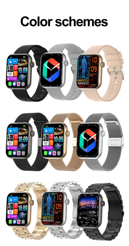 Damen-Smartwatch mit vollständiger Touch-Funktion und Bluetooth-Anruffunktion – Wasserdichter Fitness-Tracker und Sportuhr für Damen