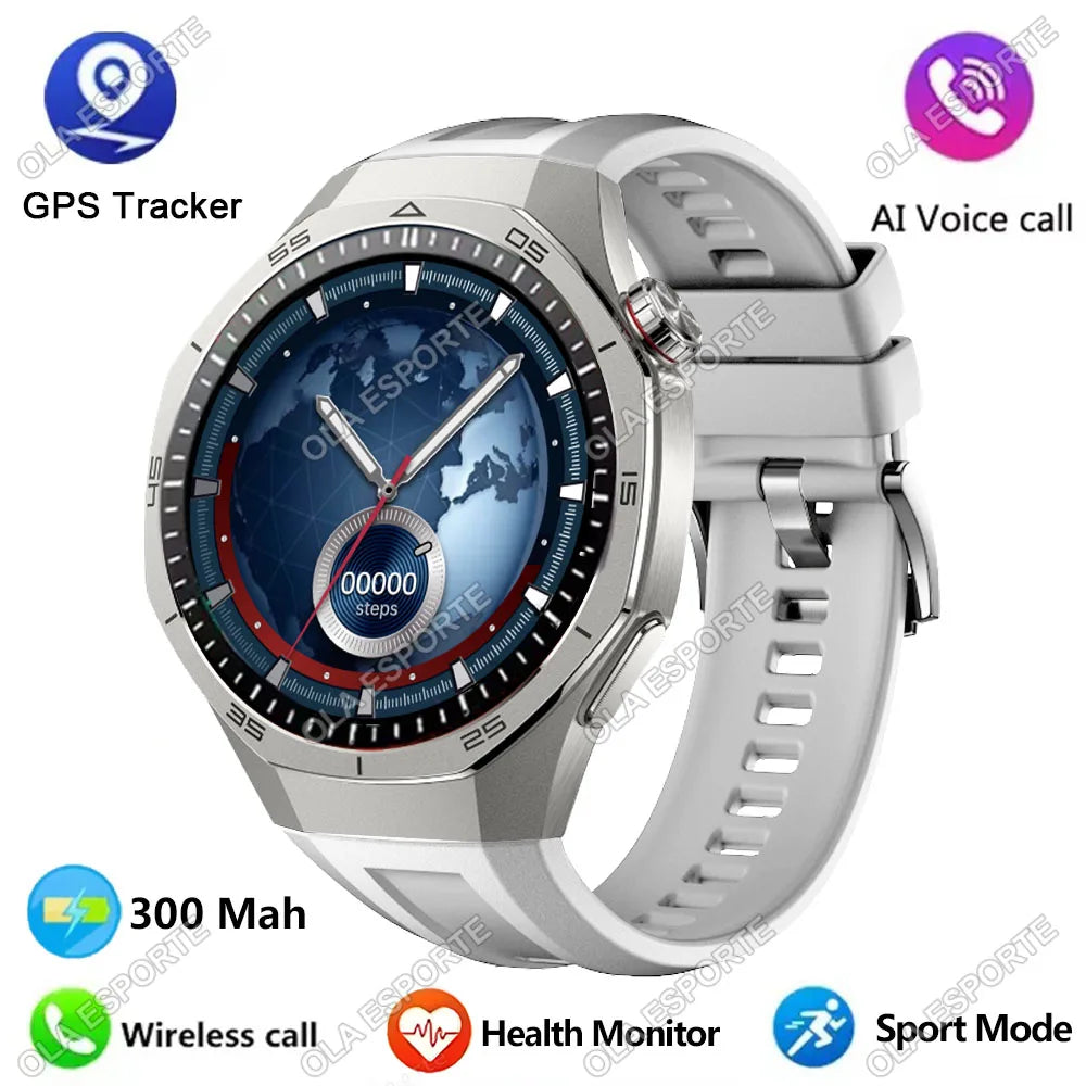 HD AMOLED Smartwatch für Herren mit Bluetooth-Anruffunktion, Herzfrequenzmesser & GPS-Bewegungsverfolgung – Wasserdicht, für Android & iOS (2025)