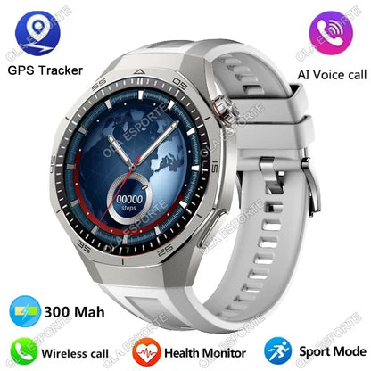 HD AMOLED Smartwatch für Herren mit Bluetooth-Anruffunktion, Herzfrequenzmesser & GPS-Bewegungsverfolgung – Wasserdicht, für Android & iOS (2025)
