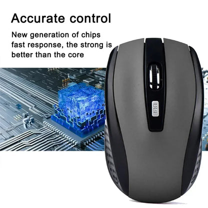 Kabellose 2,4G ergonomische Maus – wiederaufladbar, einstellbare DPI bis zu 1600, tragbar für Laptop & MacBook