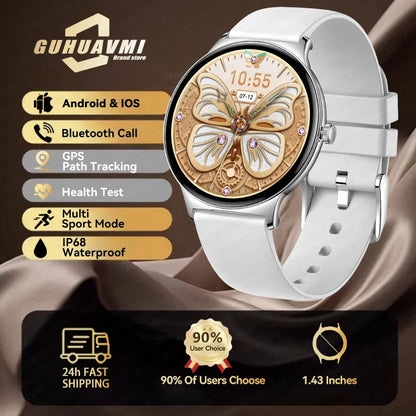 1.43" Full Touch Smartwatch for Women with Bluetooth Calling – Fitness & Sports Watch, Stylish Ladies Gift (2025)