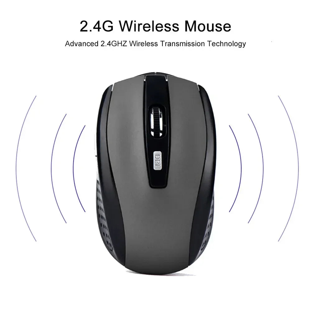 Kabellose 2,4G ergonomische Maus – wiederaufladbar, einstellbare DPI bis zu 1600, tragbar für Laptop & MacBook