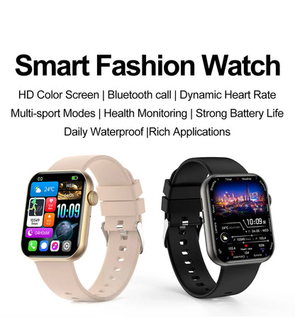 Damen-Smartwatch mit vollständiger Touch-Funktion und Bluetooth-Anruffunktion – Wasserdichter Fitness-Tracker und Sportuhr für Damen