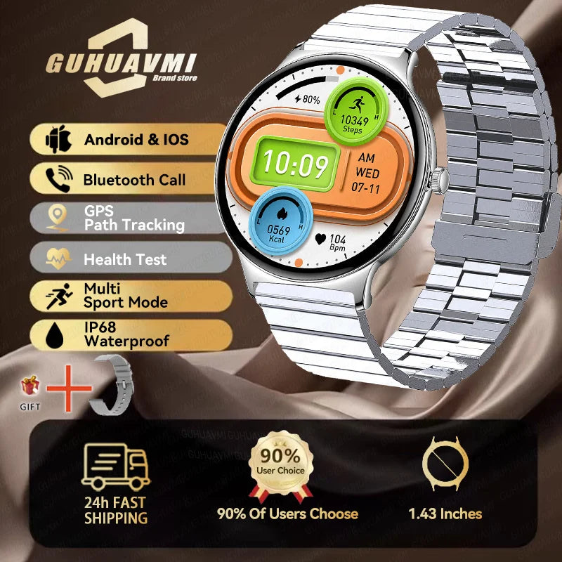 1.43" Full Touch Smartwatch for Women with Bluetooth Calling – Fitness & Sports Watch, Stylish Ladies Gift (2025)