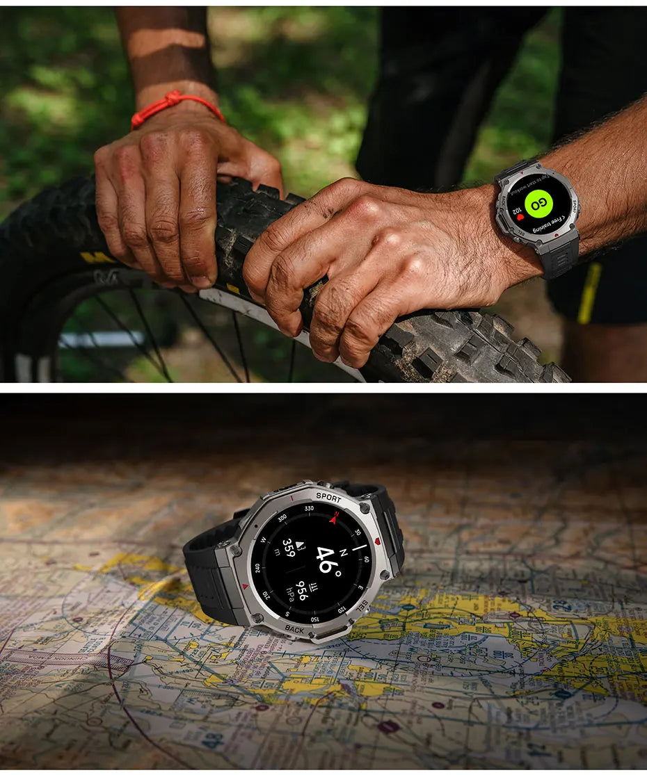 Outdoor-Smartwatch – GPS, AMOLED-Display, Kompass & 5ATM Wasserdicht