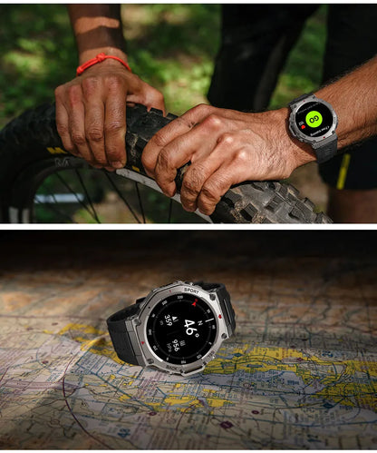 Outdoor-Smartwatch – GPS, AMOLED-Display, Kompass & 5ATM Wasserdicht
