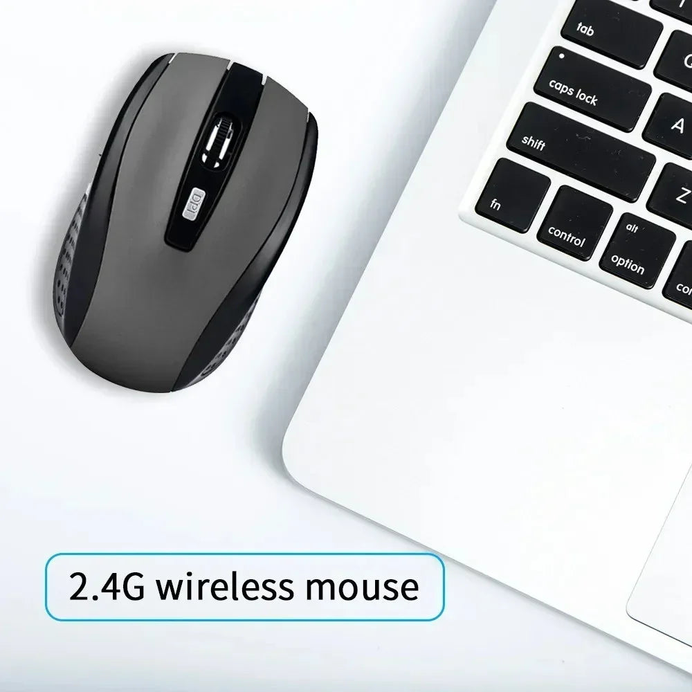 Kabellose 2,4G ergonomische Maus – wiederaufladbar, einstellbare DPI bis zu 1600, tragbar für Laptop & MacBook