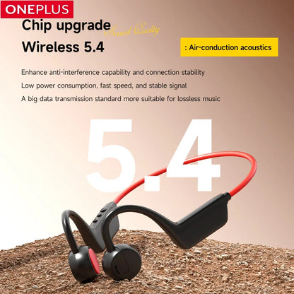 OnePlus Knochenschall Bluetooth Kopfhörer – Kabelloses Open-Ear Headset, Freisprechfunktion, Wasserdichte Sport-Kopfhörer mit Mikrofon