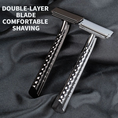 Klassisk sikkerhedsbarbermaskine i metal (kompatibel med halve barberblade)