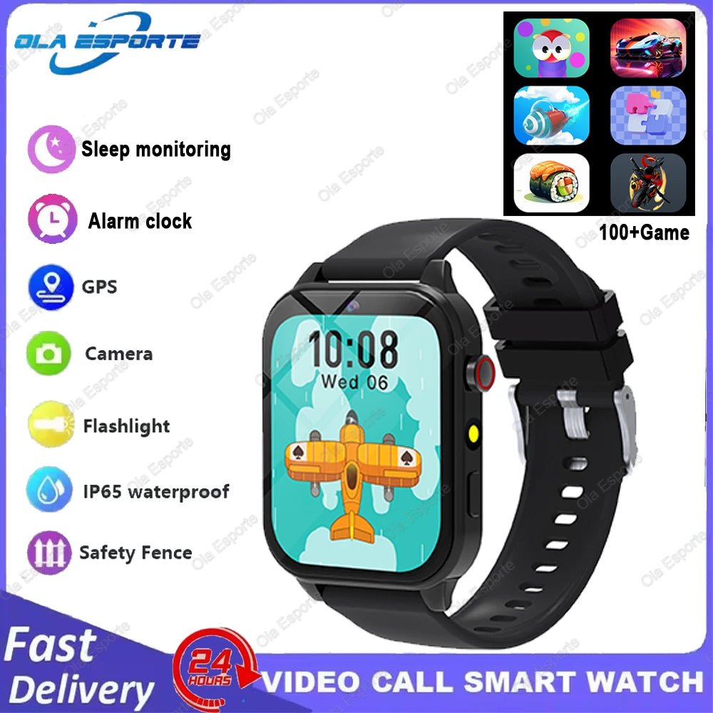 Kinder-Smartwatch mit 1,83"-Display, Kamera und 18 Spielen