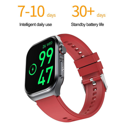 Smartwatch til kvinder og mænd med 2.0" skærm - Vandtæt fitnesstracker med Bluetooth-opkaldsfunktion, 24/7 pulsmåler, søvnmonitor, skridttæller. Mode-gave til hende.