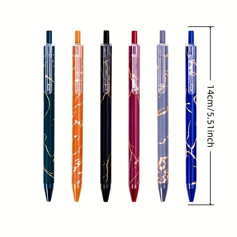 0,7 mm blaue Gelschreiber mit goldener Texturhülle für Studium und Büro