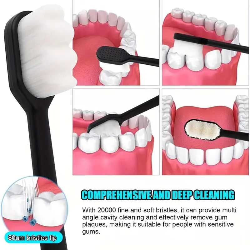 Ultra-Soft Manual Toothbrushes with 20,000 Soft Bristles